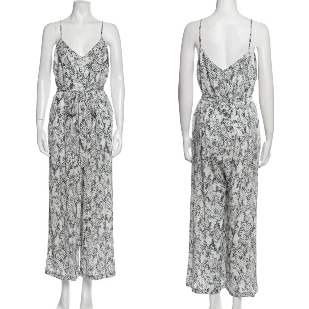 L'agence silk animal print jumpsuit
